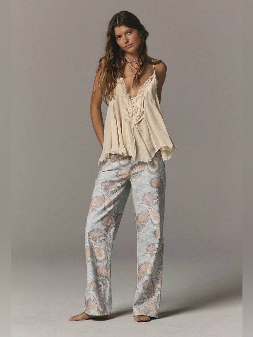 Free People Tennessee Paisley Jeans
